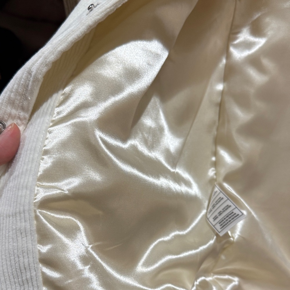 Mitchell & Ness nwot NY Yankees Cream Corduroy Jacket with large - Picture 7 of 8